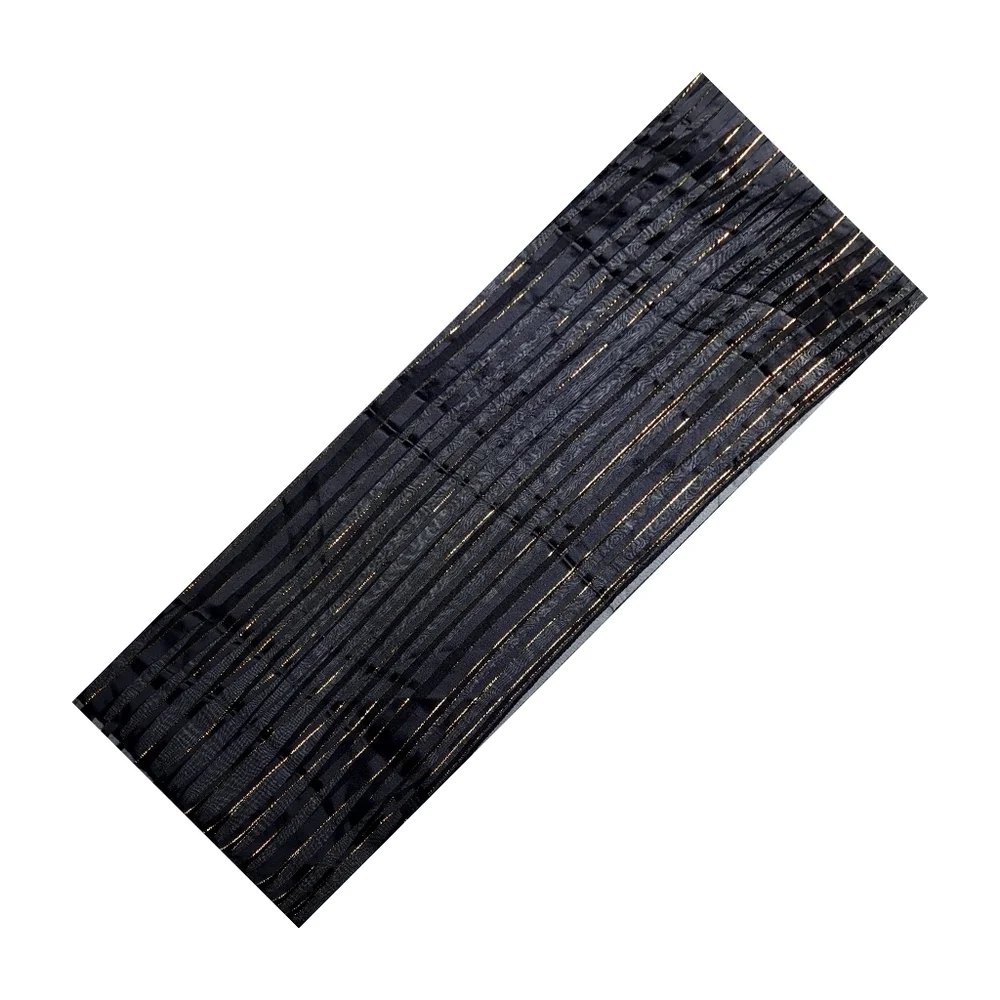 🌲10/$20. GALLERY ORIGINALS~ Black and Gold Striped Semitransparent Sheer Scarf